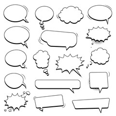 Obraz premium empty comic speech bubbles