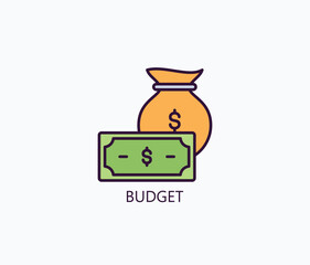 Budget Icon Or Logo Isolated Illustration