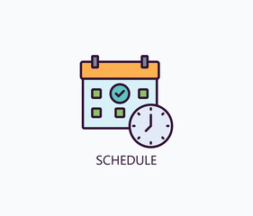 Schedule Icon Or Logo Isolated Illustration
