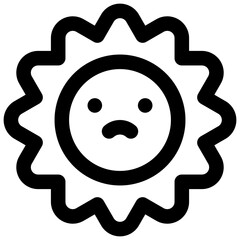 Seasonal affective disorder. Editable stroke vector icon.