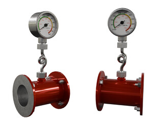 Pressure Gauge isolated on white