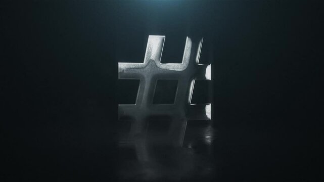 Rotating hashtag icon Animation
