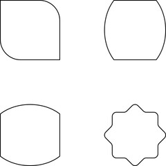  Set of geometric shapes. Geometric rounded kid toys shapes