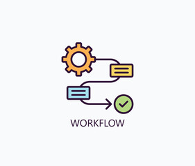 Workflow Icon Or Logo Isolated Illustration