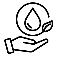 Water Drop  Icon Element For Design	