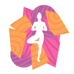 International Yoga Day Minimal Design Abstract Background Vector