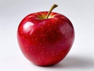 Red apple isolated on white background, for healthy eating concepts.
