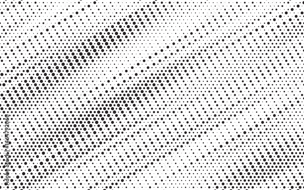 Aufkleber Triangular Halftone Texture Retrowave Vector Geometric Technology Abstract Background. Half Tone Triangles Retro Colored Pattern. Minimal 80s Style Dynamic Tech Structure Wallpaper