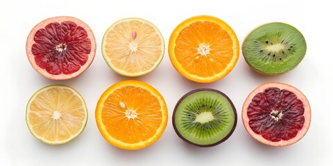 Assortment of Fresh Citrus Fruit Slices
