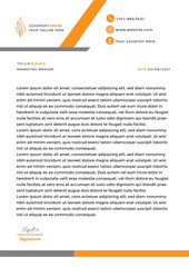 Orange Black Ash  And White color Personalized Letterhead Template vector illustration design 