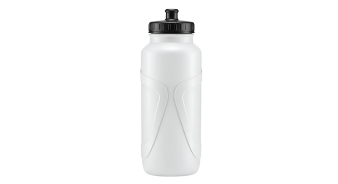 Water Bottle with Black Cap