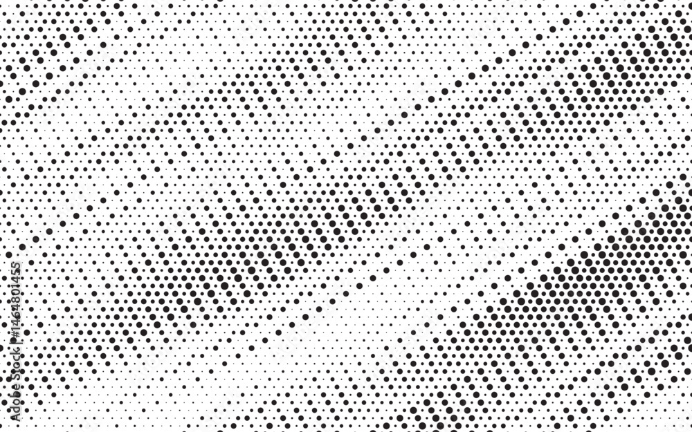Aufkleber Triangular Halftone Texture Retrowave Vector Geometric Technology Abstract Background. Half Tone Triangles Retro Colored Pattern. Minimal 80s Style Dynamic Tech Structure Wallpaper