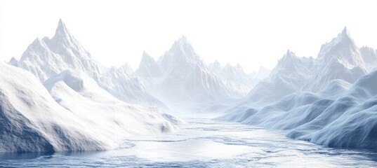 Snow mountain glacier scenery