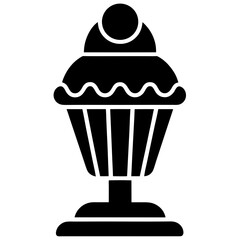 vector illustration of a cupcake