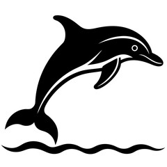 silhouette of a dolphin