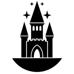 silhouette of castle