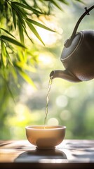 Bamboo shadow tea fragrance quiet time