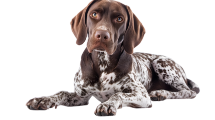 Majestic German Shorthaired Pointer Kurzhaar Dog Isolated on Transparent Background