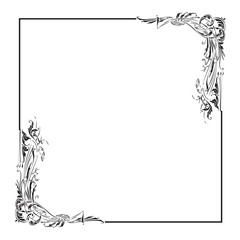 Obraz premium Creative Ornate Frame Decoration Design Luxury border isolated on transparent background for greeting and invitation cards, certificates