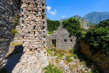 Citadel of Stari grad Bar (Old Town of Bar), an ancient walled city overlooking the Adriatic Sea in...