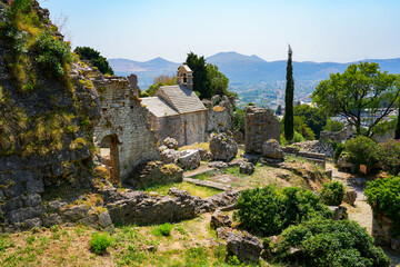 Church of Saint Veneranda in Stari grad Bar (Old Town of Bar), an ancient walled city overlooking the Adriatic Sea in Montenegro