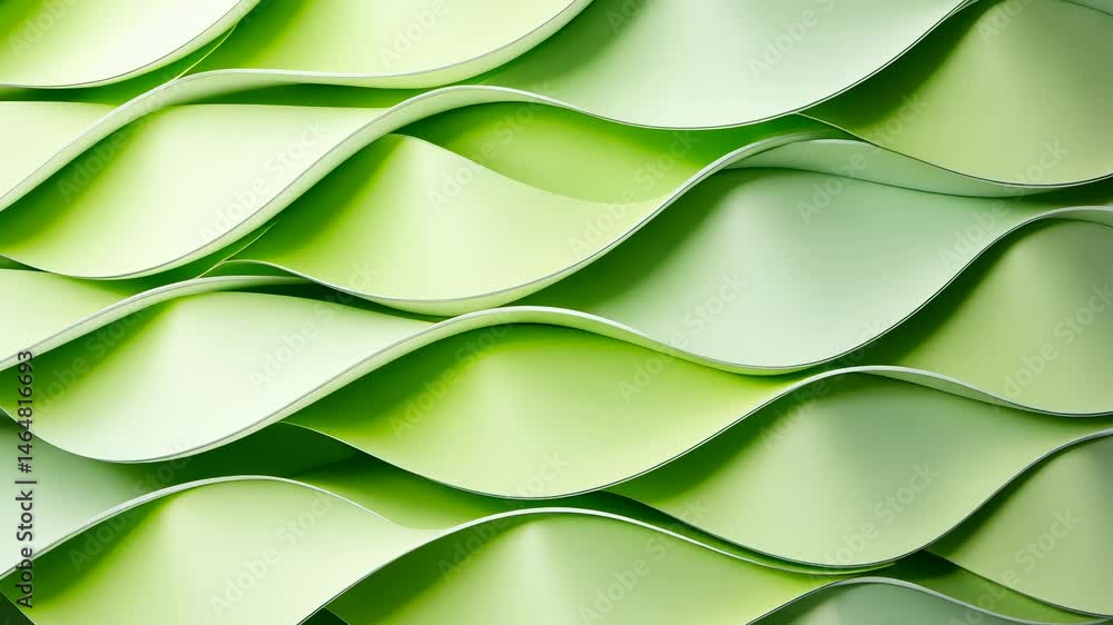 Aufkleber lime green crumpled paper waves its an abstract geometric background, creating a forms visual effect