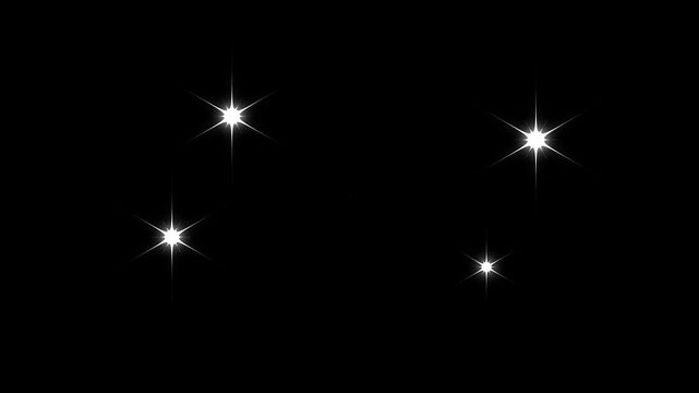 Twinkle light stars sparkling, Bright shiny twinkling stars in the night sky. sparkling stars animation, Star twinkling for festive holiday event. Starry night sky,  twinkle shine. 4k...