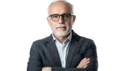 Confident Mature Businessman with Crossed Arms