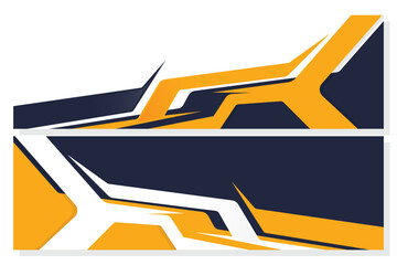 Sporty car wrap livery design for racing car background in yellow color combinations  EPS 10 