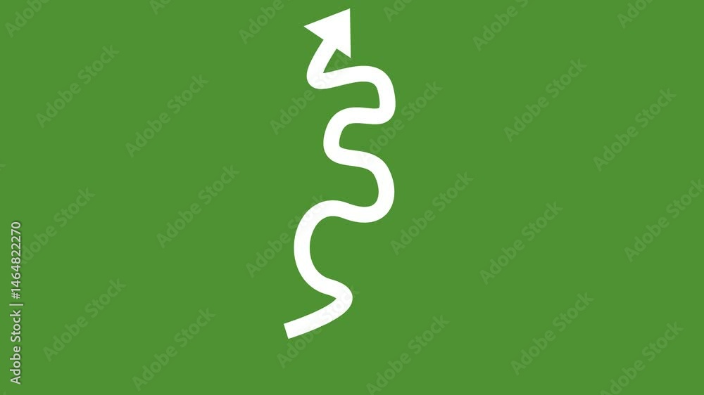 Poster dotted arrows animation on transparent background, set of animated dotted arrows on alpha channel, d