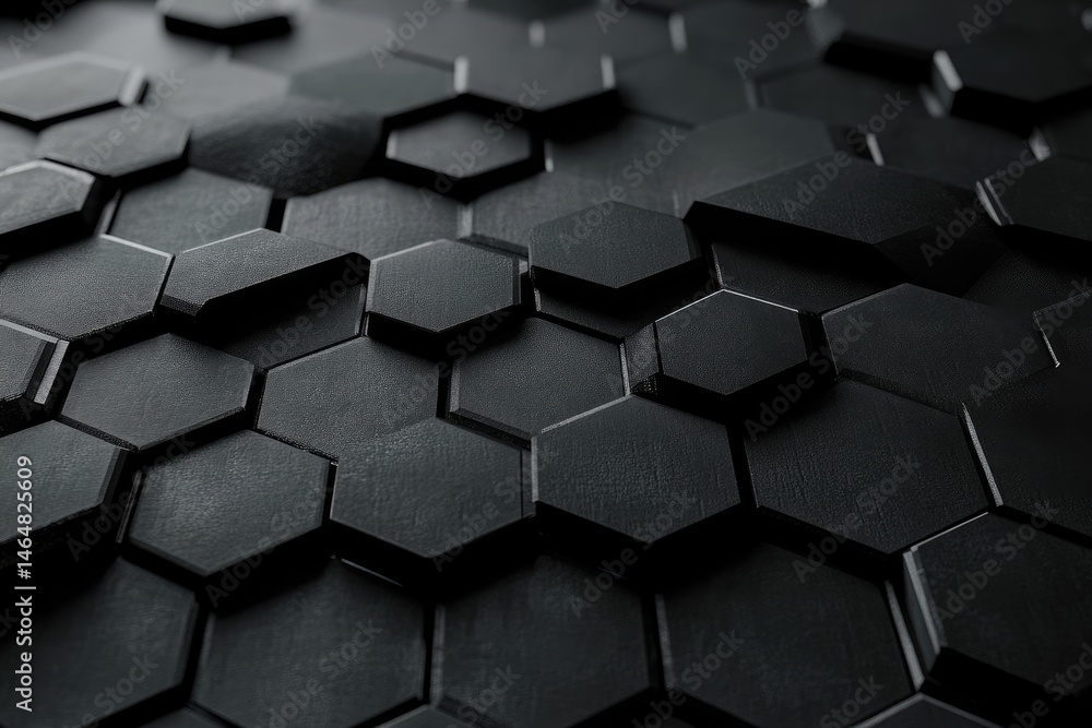 Poster abstract dark hexagonal pattern