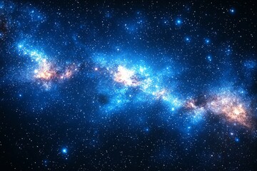 Fototapeta premium Starry night sky with twinkling stars and distant galaxies, creating a celestial backdrop for otherworldly designs.