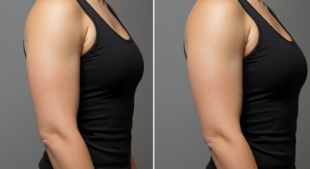 Woman Arm Before and After