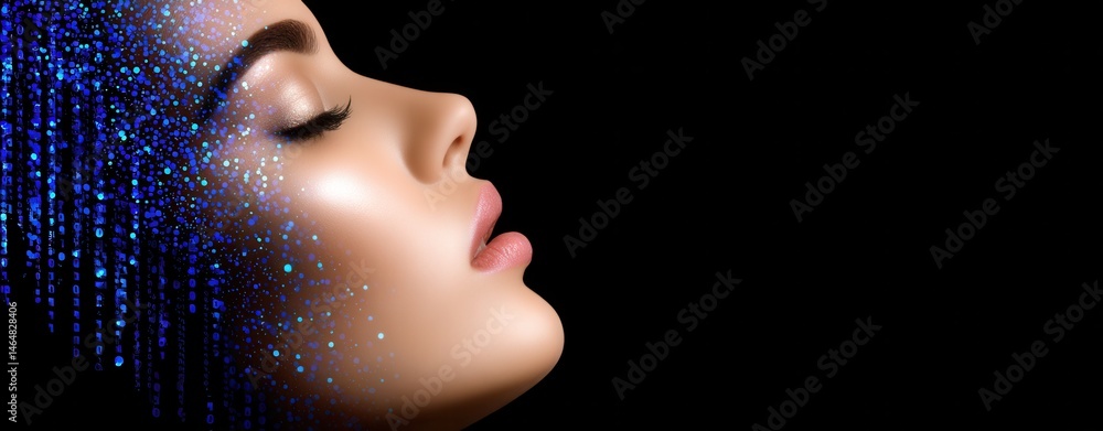 Poster exploring the intersection of human consciousness and advanced robotic machines in an existential di