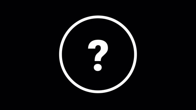 Animated Large Question Mark Icon | Looping Motion Graphic on Transparent Background