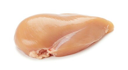 Chicken Breast Raw on White Background