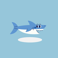 Cute Shark Wallpaper Vector illustration