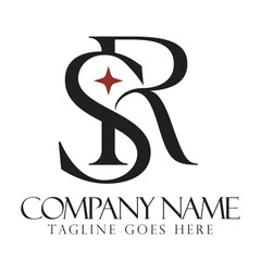 Creative letter SR or RS vector logo design for luxury, fashion, jewelry, boutique, and startup