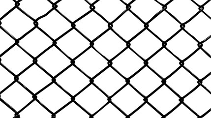 Fototapeta premium Black chain link fence pattern , abstract protection theme. Vector illustration