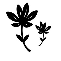 Minimalist floral graphic showcasing stylized blossoms on slender stems design