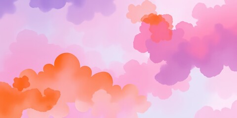 Obraz premium Dreamlike Pastel Cloudscape An Abstract Background of Soft Hues and Fluffy Forms