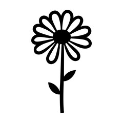 Stylized floral depiction in monotone showcasing delicate, petal arrangement