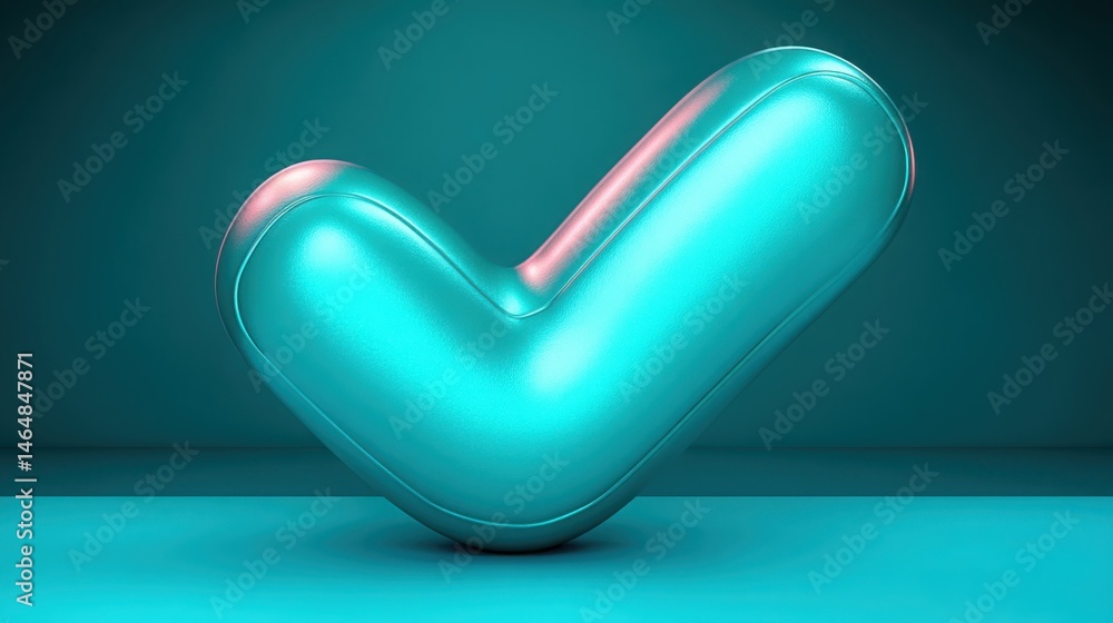 Poster heart-shaped object symbolizing clear value delivery in a succinct icon concept for realistic return