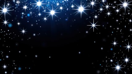 Fototapeta premium Celestial Sparkle A Dark Blue Night Sky Background with Bright Shining Stars and Glimmering Dust