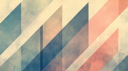 Abstract geometric design with diagonal stripes and muted colors