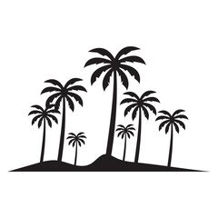 Palm tree summer logo template
