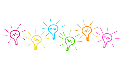 icona, lampadina, idea, creatività,	
