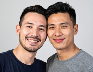 Obraz premium Happy gay couple smiling