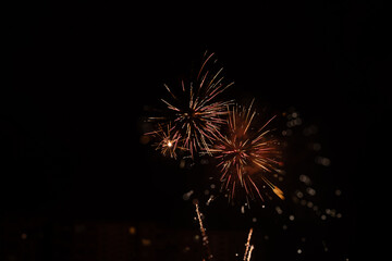 Fireworks. 
Unusual and creative shots of fireworks in the night sky.