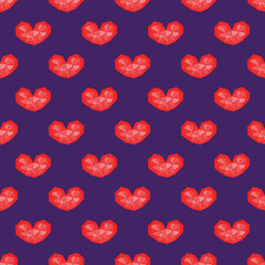 Seamless pattern with hand drawn heart doodle for decorative print, wrapping paper, greeting cards and fabric
